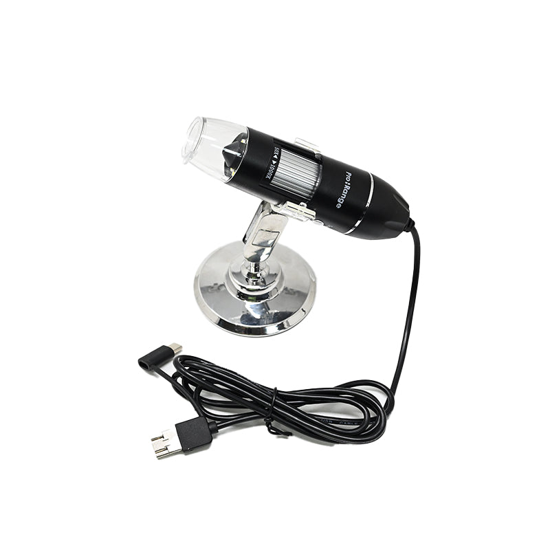 Pro-Range 3in1 1000X 8LED USB Microscope Camera Endoscope with stand Type-c Electronic Magnifier Endoscope (Premium Quality)