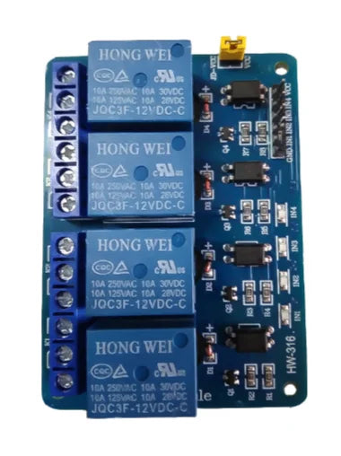 4 Road/Channel Relay Module (with light coupling) 12V