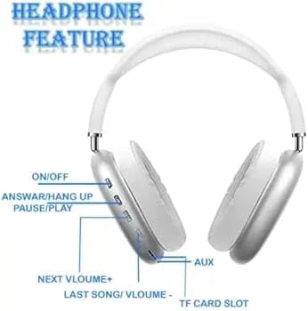 High-Fidelity Sound Wireless P9 Headphones Bluetooth 5.1 Over-Ear Design | Premium dark pink Headphones | Comfortable Fit, Noise-Canceling, and Long Battery Life