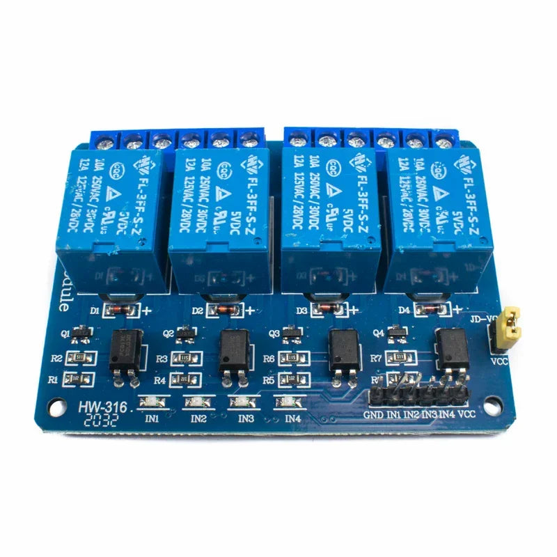 4 Channel Isolated 5V 10A Relay Module opto coupler For Arduino PIC AVR DSP ARM