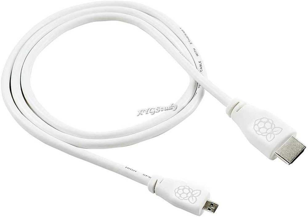 Raspberry PI official Mini HDMI to Std HDMI Cable 1m white