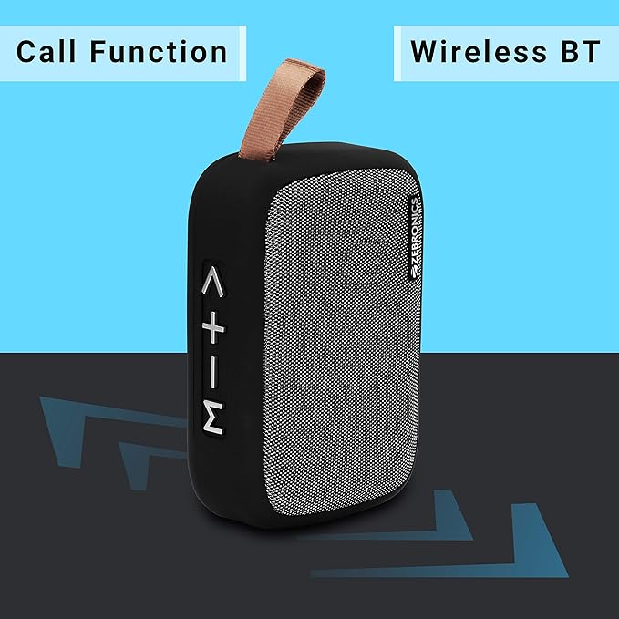 ZEBRONICS Zeb-Delight 3 Watt Wireless Bluetooth Portable Speaker (Gray)