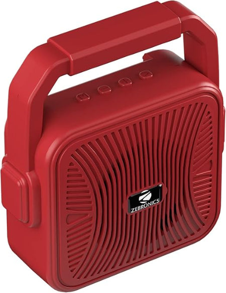 ZEBRONICS Zeb-County 2 Portable Wireless Speaker Supporting Bluetooth v5.0, FM Radio, Call Function, Built-in Rechargeable Battery, USB/Micro SD Card Slot, 3.5mm AUX Input, TWS (Red)