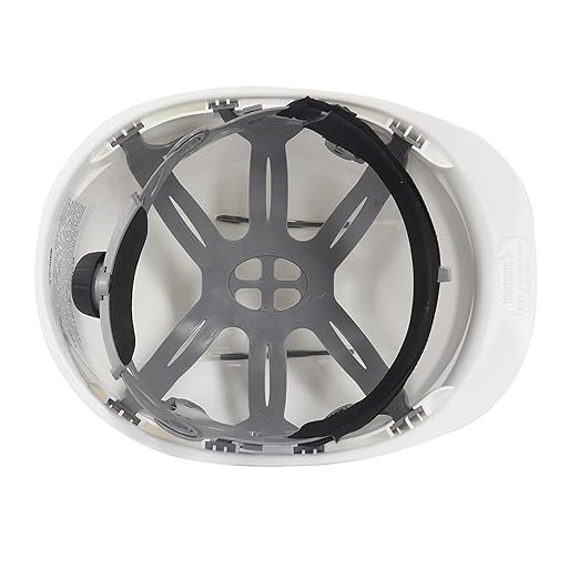 Mallcom Diamond XIII White Ventilated Sturdy UV Resistant HDPE Safety Helmet with Plastic Suspension and Ratchet Type Adjustment|Safety Helmet for Industrial & Construction (Pack of 1) (White)