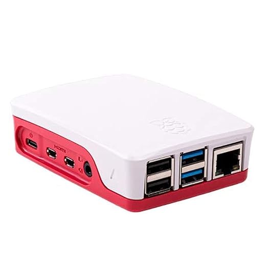 Official Raspberry Pi 4 Case-Red-White