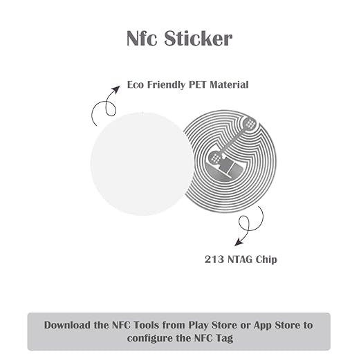 13.56 MHz NTAG213 144Byte Sticker NFC Tag