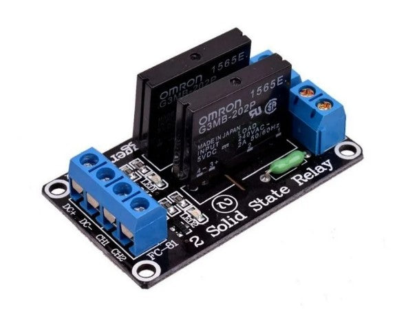 5V 2 Channel SSR G3MB-202P Solid State Relay Module 240V 2A Output with Resistive Fuse