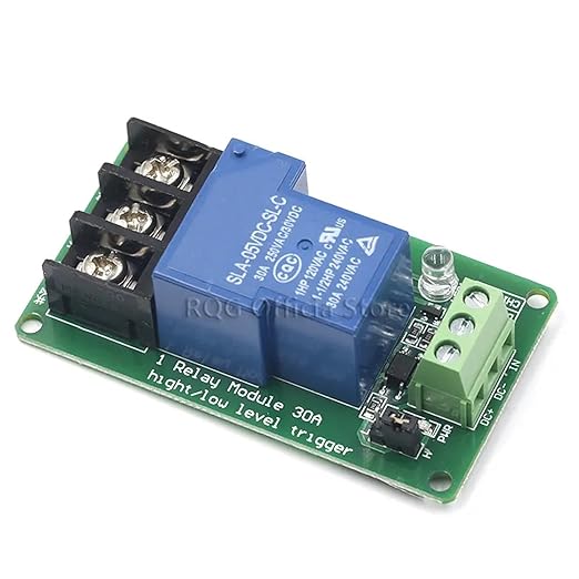 1 Channel Relay Module, 30A with Optocoupler, Isolation 5V Supports, High and Low Triger