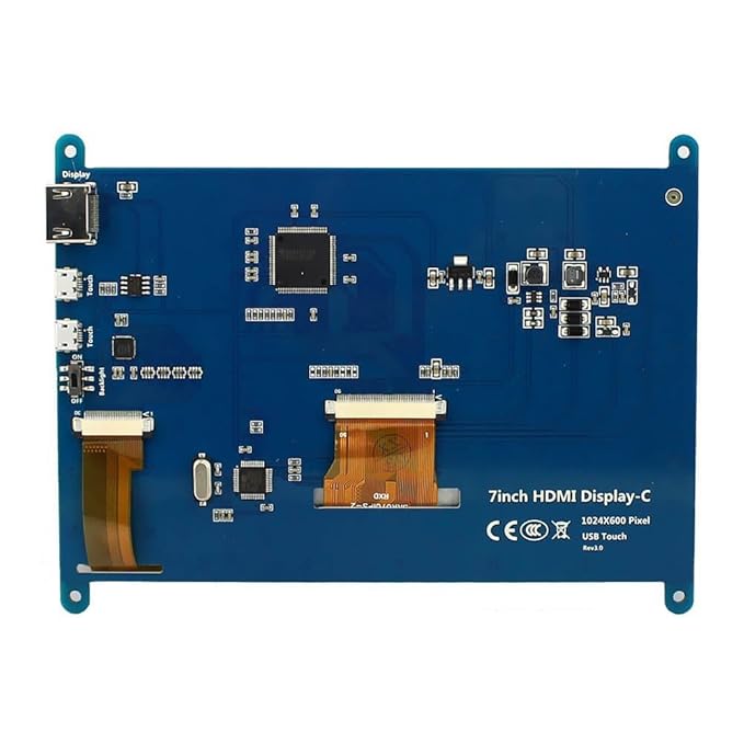 REES52 Raspberry Pi 7 Inch Capacitive Touch Screen LCD(C) HDMI Interface Display HDMI Display Monitor 7-inch 800x480 HD TFT LCD with Touch Screen for Raspberry Pi B+/2B / 3B/4B