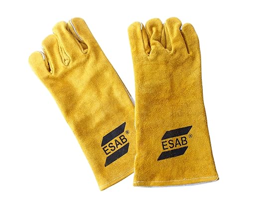ESAB Leather Heavy Duty Welding Hand Gloves, Multicolour