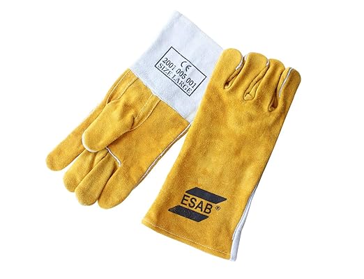ESAB Leather Heavy Duty Welding Hand Gloves, Multicolour