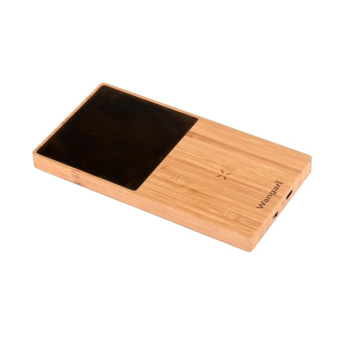 Wangari 15W Willow Bamboo 2-in-1 Multifunctional Wireless Charger with Cup Warmer | Sustainable & Eco-Friendly Bamboo Design