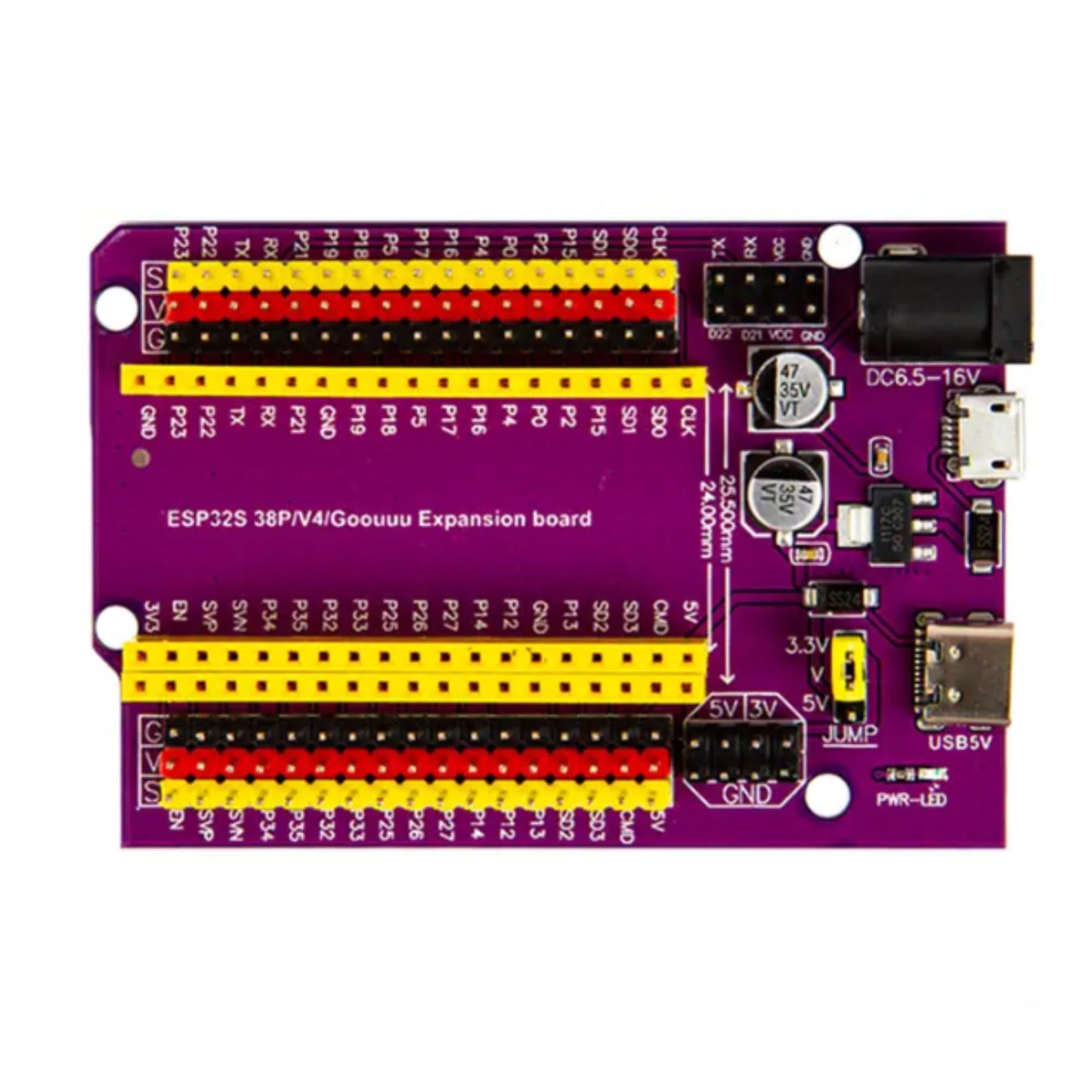 Purple Esp32 38pin Expansion Board