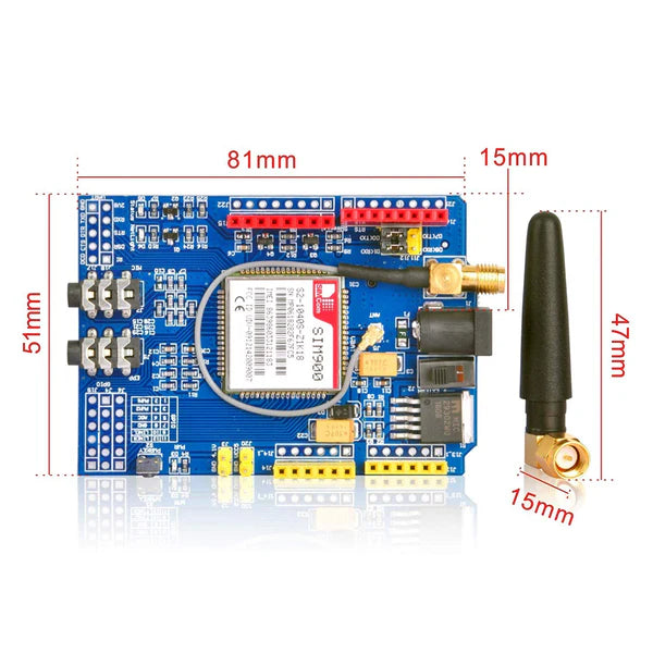 SIM900 GPRS/GSM Shield Development Board Quad-Band Module For Arduino Compatible