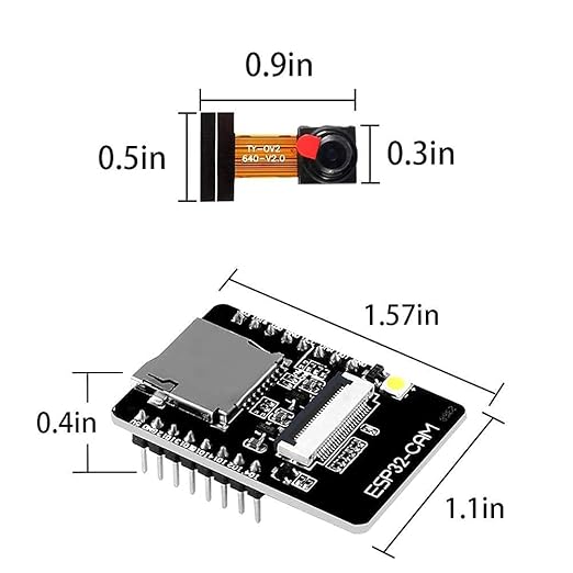 ESP32-CAM-MB WIFI BLUETOOTH DEVELOPMENT BOARD WITH OV2640 CAMERA MICRO USB CONNECTION TO SERIAL