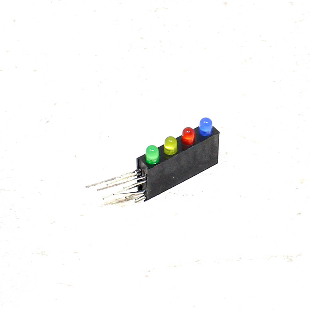3MM Four Hole Lamp Holder with Light (Blue+Red+Yellow+Green Left + Right -)(Pack of 5)