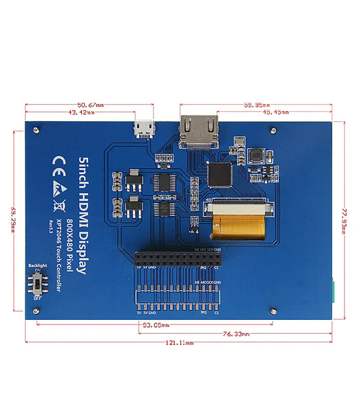 5 Inch Touch Screen HDMI Interface TFT LCD for Raspberry Pi 3 model B + Touch Pen