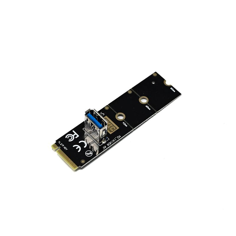 Black NGFF M.2 to PCI-E X16 Mining Card Adapter Card NGFF Pcie Riser Card NVME VGA Extension Cable