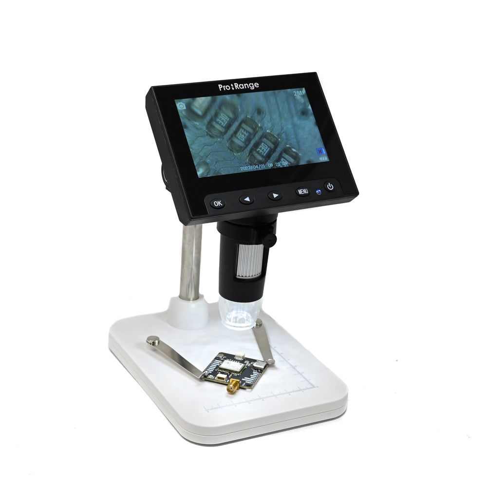 Pro-Range DM4 Digital Microscope 4.3″ LCD Display 1000x 720P with built-in Rechargeable Battery (Premium Quality)