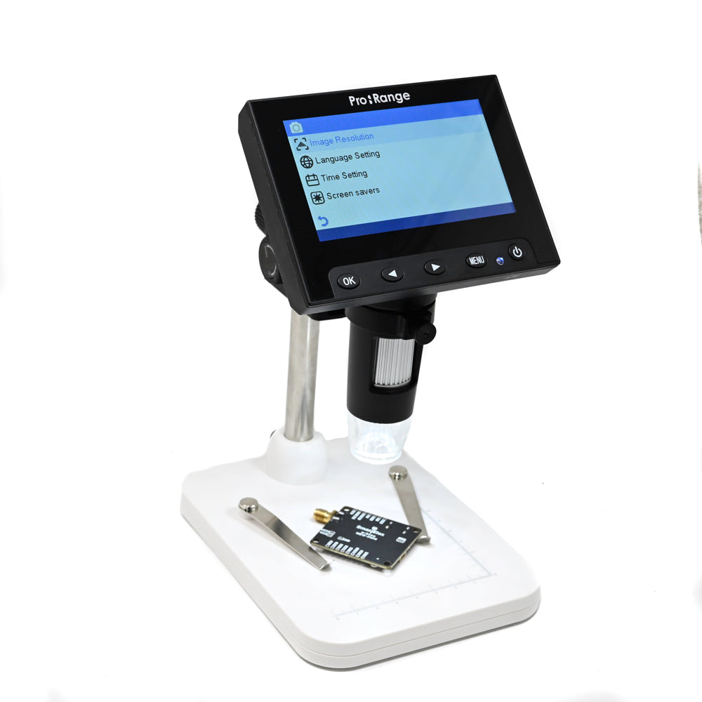 Pro-Range DM4 Digital Microscope 4.3″ LCD Display 1000x 720P with built-in Rechargeable Battery (Premium Quality)
