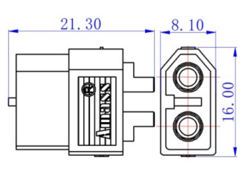 Amass XT 60 Female Connector – XT60-F.G.Y