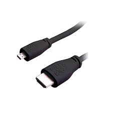 Official Micro-HDMI (Male) to Standard HDMI (Male) Black Cable-2m for Raspberry Pi