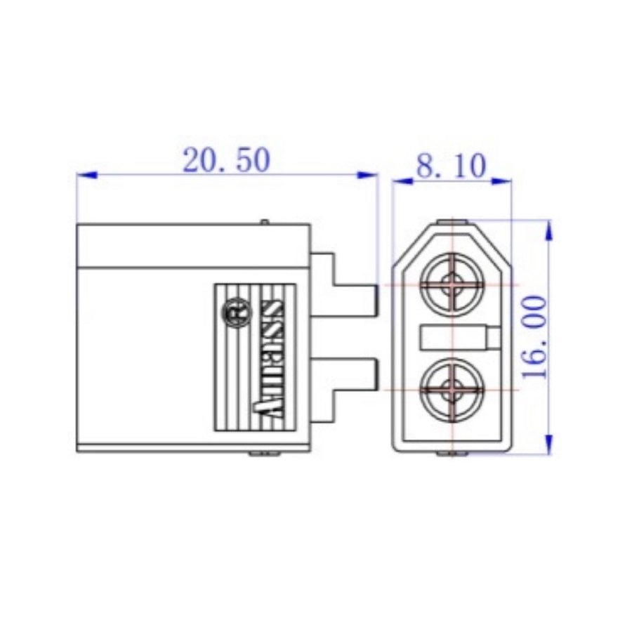 Amass XT60 Male Connector – XT60-M.G.Y