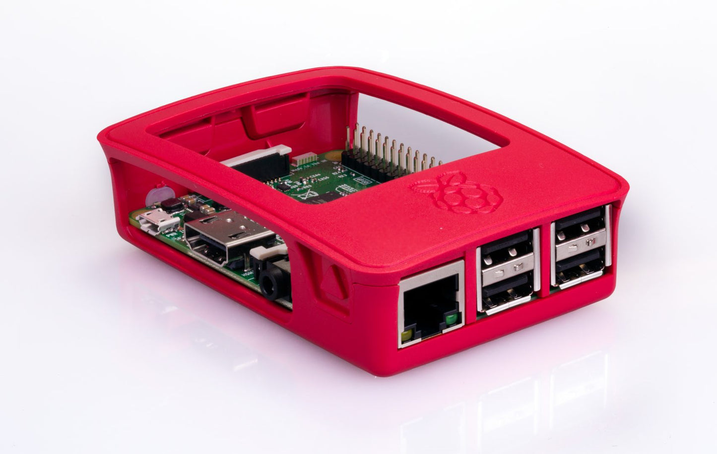 Official Raspberry Pi 3 Case of Raspberry Pi 3 Model B and B+ (Red-White)