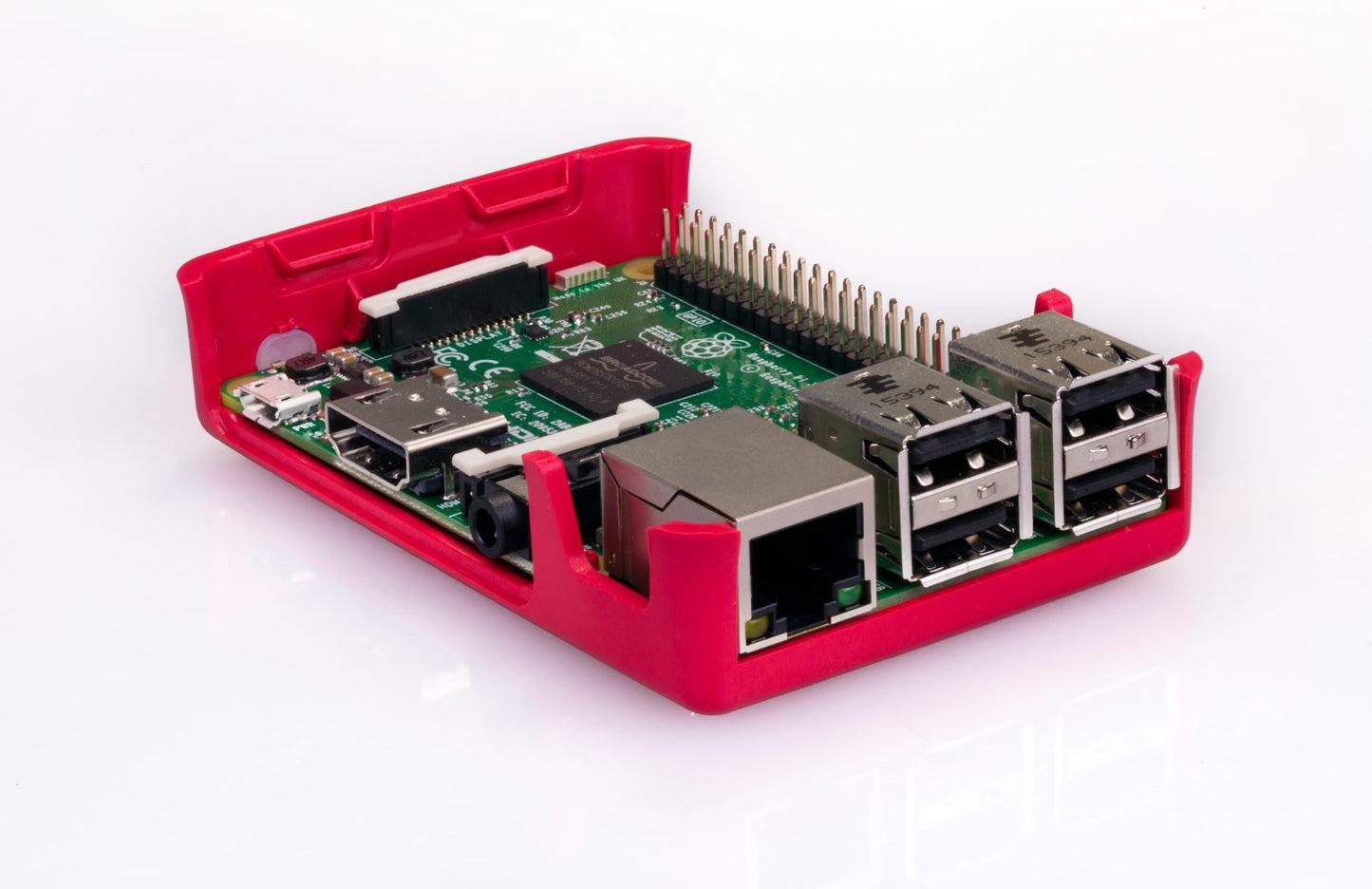 Official Raspberry Pi 3 Case of Raspberry Pi 3 Model B and B+ (Red-White)