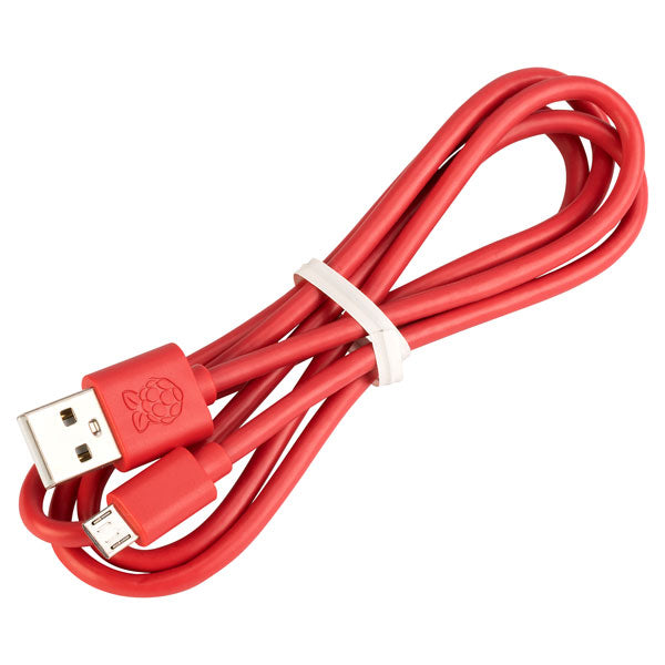 Raspberry Pi Official USB A Male to Micro USB 5p male,1m red