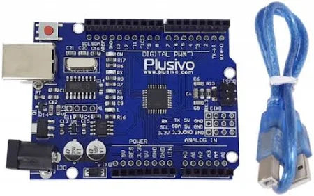 Plusivo UNO R3 Development Board (ATmega328p and CH340) + Cable