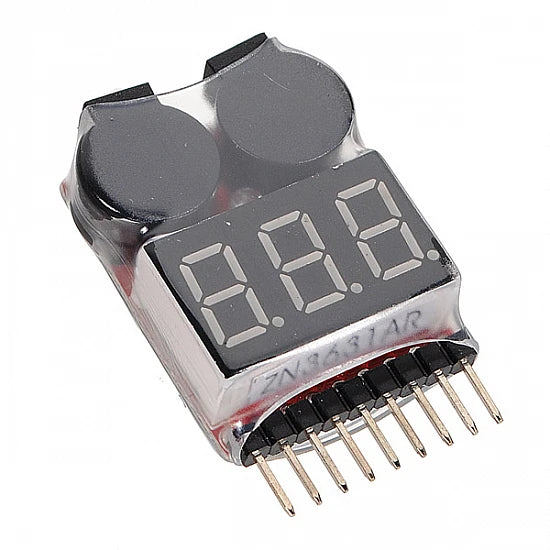 Battery Voltage Tester Monitor and Buzzer Alarm