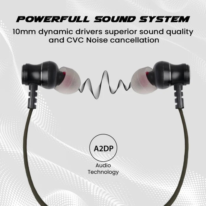 EVM Ensport EVM-NB-027 Bluetooth neckband with A2DP Audio Technology, CVC Noise Cancellation Technology (Black & Brown)