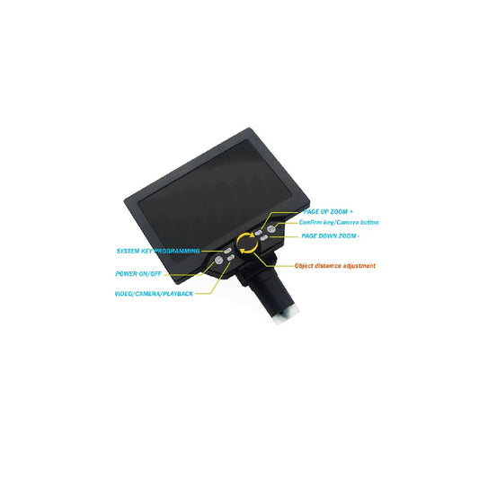 G1200 1200 x 12MP Multipurpose Digital Electronic Microscope with 7″ LCD Display (Basic Quality)