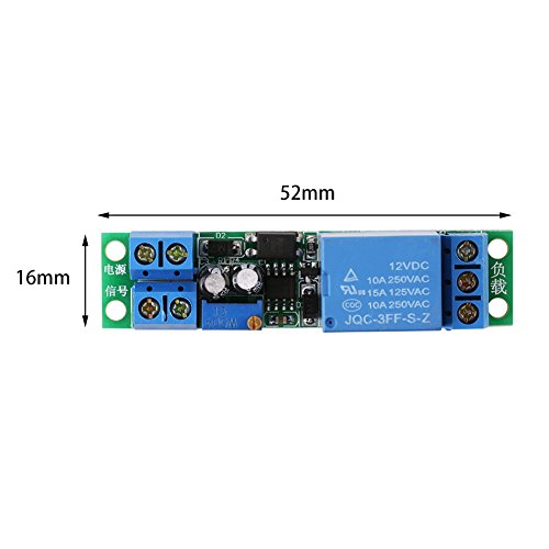 DC 12V Switch Delay-Relay Module with Adjustable Delay Time 0~25 Second Signal Triggering Switch Module