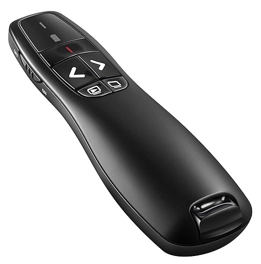 rts 2023-2024 Wireless Presenter Laser Power Point PPT Presenter Slide Changer Controller with USB Receiver for Mac/Computer/Laptop Windows Mac PC Presentation Clicker for Keynote/PPT/Google Slides