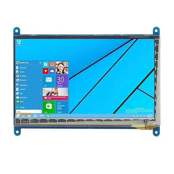 REES52 Raspberry Pi 7 Inch Capacitive Touch Screen LCD(C) HDMI Interface Display HDMI Display Monitor 7-inch 800x480 HD TFT LCD with Touch Screen for Raspberry Pi B+/2B / 3B/4B