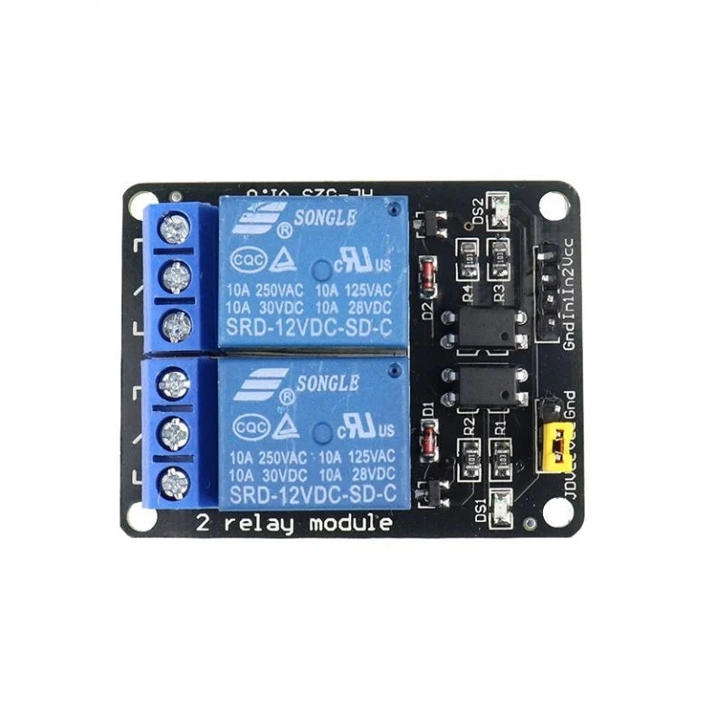 12V Dual Channel Relay Module (with Light Coupling)