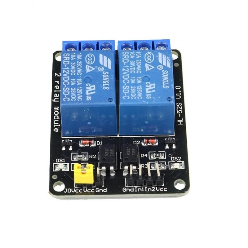 12V Dual Channel Relay Module (with Light Coupling)