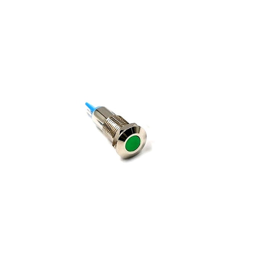 Green 10-24V 8mm LED Metal Indicator Light