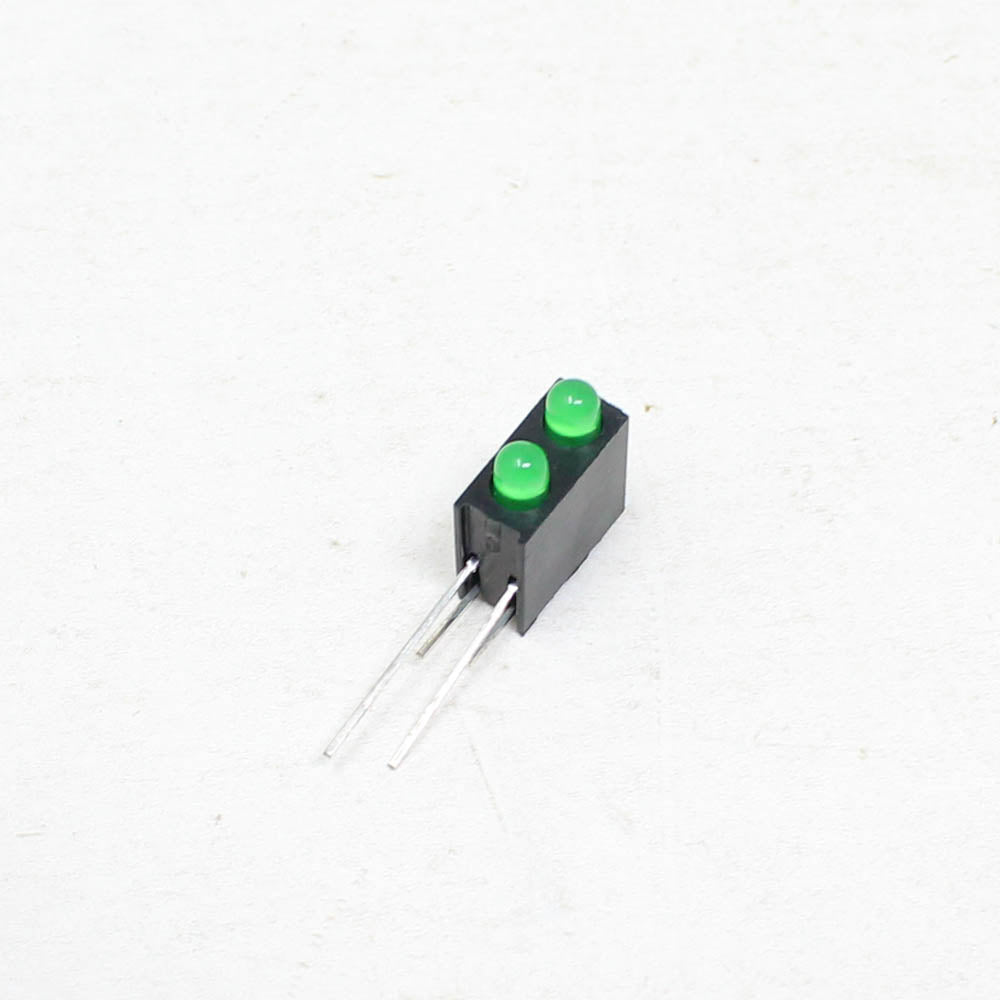 3MM Double Hole Lamp Holder with Green color Light (Pack of 10)