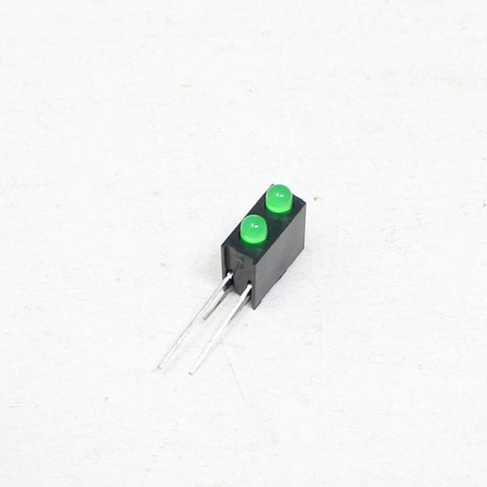 3MM Double Hole Lamp Holder with Green color Light (Pack of 10)