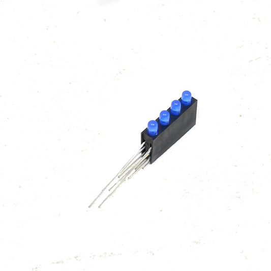 3MM Four Hole Lamp Holder with Blue color LED (Pack of 5)
