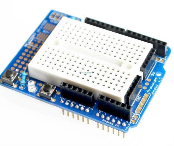 UNO Proto Shield prototype expansion board with SYB-170 mini breadboard