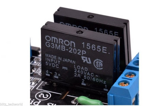 5V 2 Channel SSR G3MB-202P Solid State Relay Module 240V 2A Output with Resistive Fuse